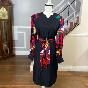 Vintage Anne Crimmins for Umi Collections Colorful silk dress